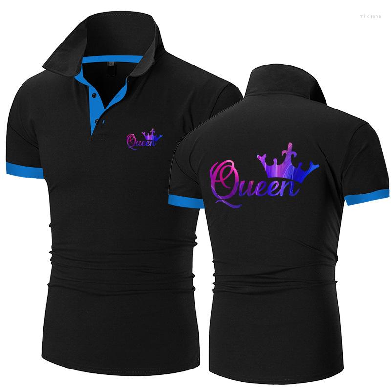 Men' Polos 2022 Summer Her King His Queen Lover Polo Shirt Couple Men Fashion Casual Slim Harajuku Solid Color Comfortable Tops
Men' Polos 2022 Summer Her King His Queen Lover Polo Shirt Couple Men Fashion Casual Slim Harajuku Solid Color Comfortable Tops