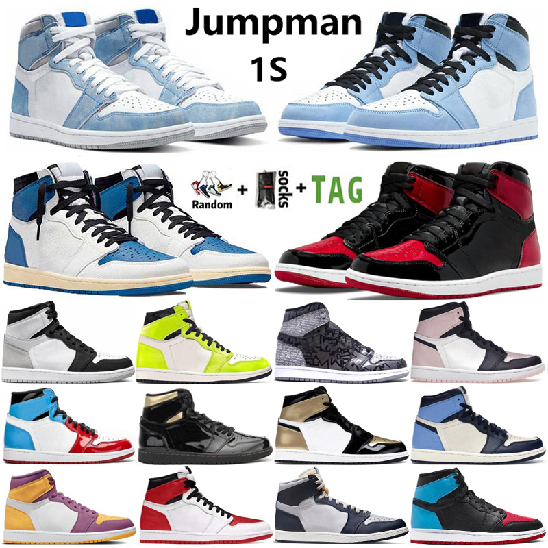 

2023 Top high Shoes2022 Mens Jumpman 1 OG Men Basketball Shoes 1s Bred Patent University Blue Stage Haze Hyper Royal Dark Mocha UNC Visionaire Heritage Women Boot, 43