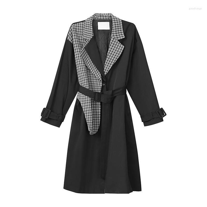 Women's Trench Coats Autumn And Winter Fashion Houndstooth Stitching Long Straight Plus Cotton Temperament Windbreaker Jacket FemaleC226, Gray
Women's Trench Coats Autumn And Winter Fashion Houndstooth Stitching Long Straight Plus Cotton Temperament Windbreaker Jacket FemaleC226, Gray