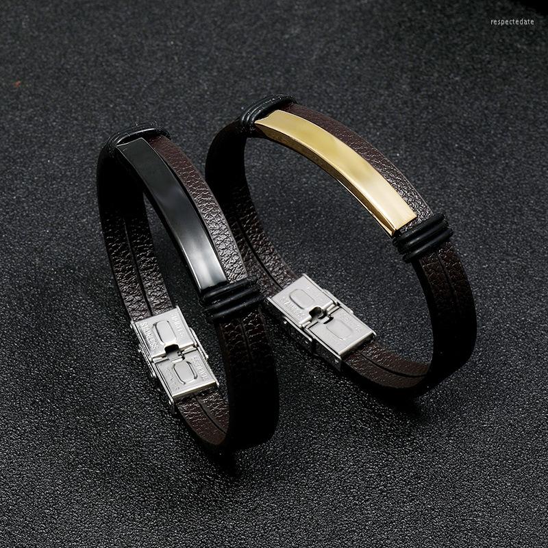 Charm Bracelets Black Fashion Anime Bracelet For Men Leather Stainless Steel Rubber Jewelry Couple Year Gift Wholesale
Charm Bracelets Black Fashion Anime Bracelet For Men Leather Stainless Steel Rubber Jewelry Couple Year Gift Wholesale