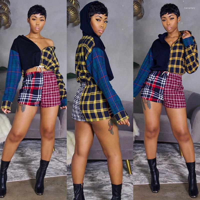 Women' Tracksuits FNOCE 2022 Spring Women' Sets Fashion Trends Casual Streetwear Plaid Print Long Sleeve Hooded Zipper Tops Shorts, Multi
Women' Tracksuits FNOCE 2022 Spring Women' Sets Fashion Trends Casual Streetwear Plaid Print Long Sleeve Hooded Zipper Tops Shorts, Multi