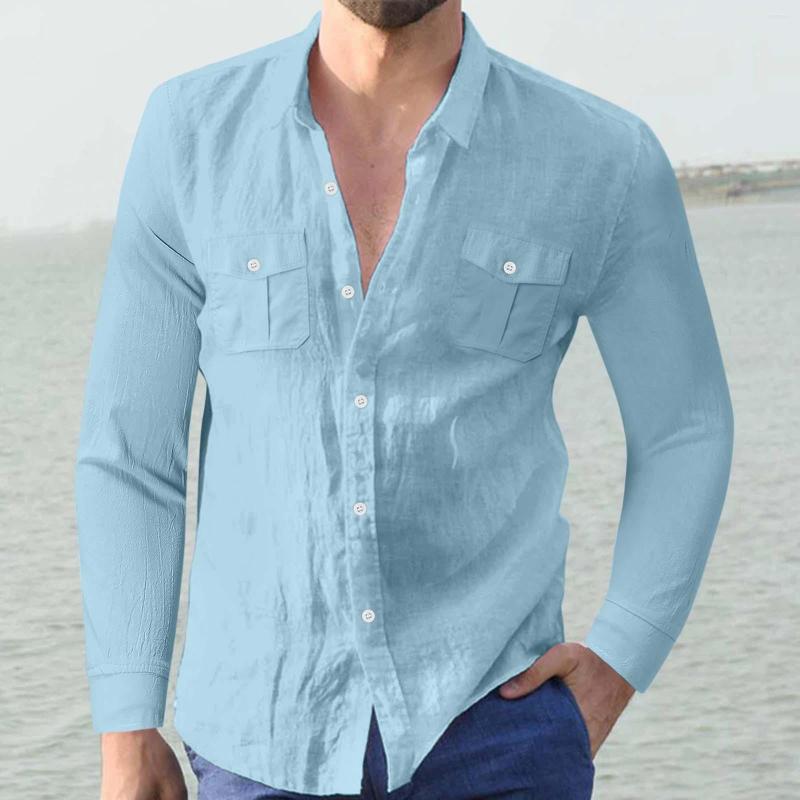 Men' Casual Shirts Autumn Solid Men Shirt Baggy Long Sleeve Button Hawaiian Cotton Linen For Blouse Pocket Camisa Masculina Streetwear, Black
Men' Casual Shirts Autumn Solid Men Shirt Baggy Long Sleeve Button Hawaiian Cotton Linen For Blouse Pocket Camisa Masculina Streetwear, Black