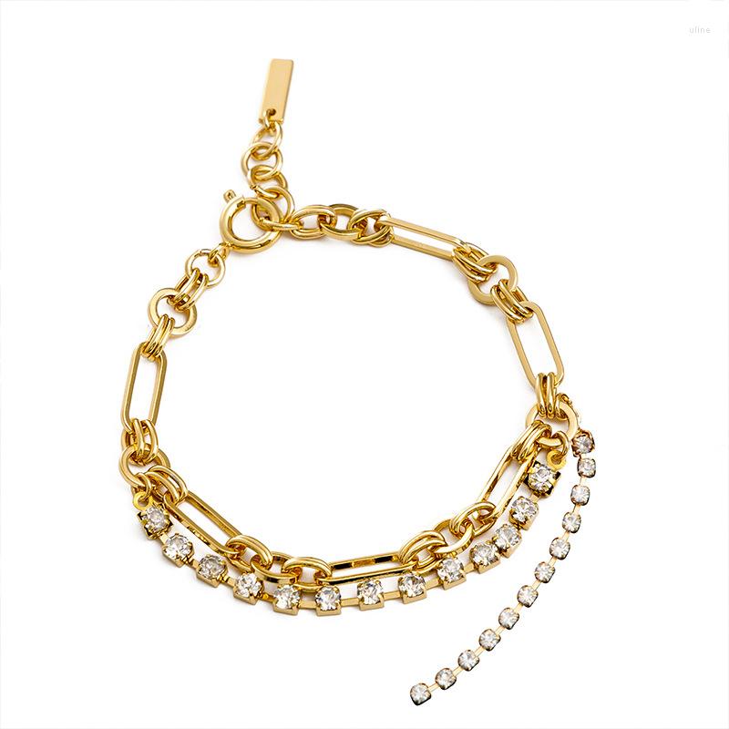 Link Bracelets BFORTUNE Classical European Style Gold Color Plated Copper Material Crystal Chain Women
Link Bracelets BFORTUNE Classical European Style Gold Color Plated Copper Material Crystal Chain Women