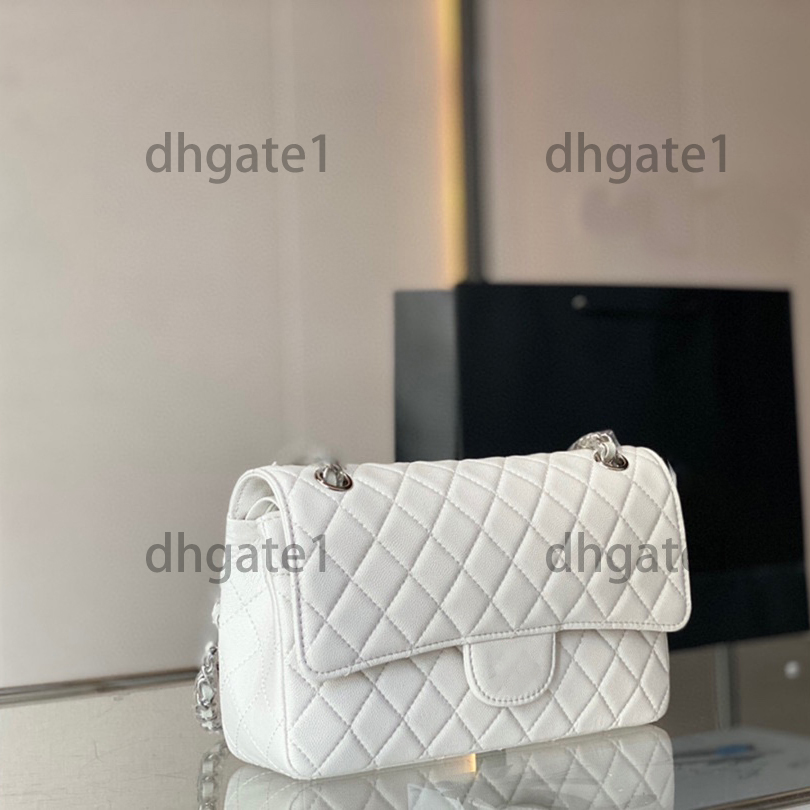 Women Fashion Designer Flap Handbags Caviar Cowhide Diamond Lattice Chains Hardware Classic Artwork Portable Handbag Gold Hardware Sacoche Shoulder Bags 26cm, White
Women Fashion Designer Flap Handbags Caviar Cowhide Diamond Lattice Chains Hardware Classic Artwork Portable Handbag Gold Hardware Sacoche Shoulder Bags 26cm, White