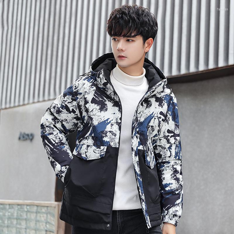 Men's Down Winter Men Jacket 2022 Short Warm Hooded White Duck Parka Fashion Graffiti Printing Lightweight Overcoat, Black
Men's Down Winter Men Jacket 2022 Short Warm Hooded White Duck Parka Fashion Graffiti Printing Lightweight Overcoat, Black