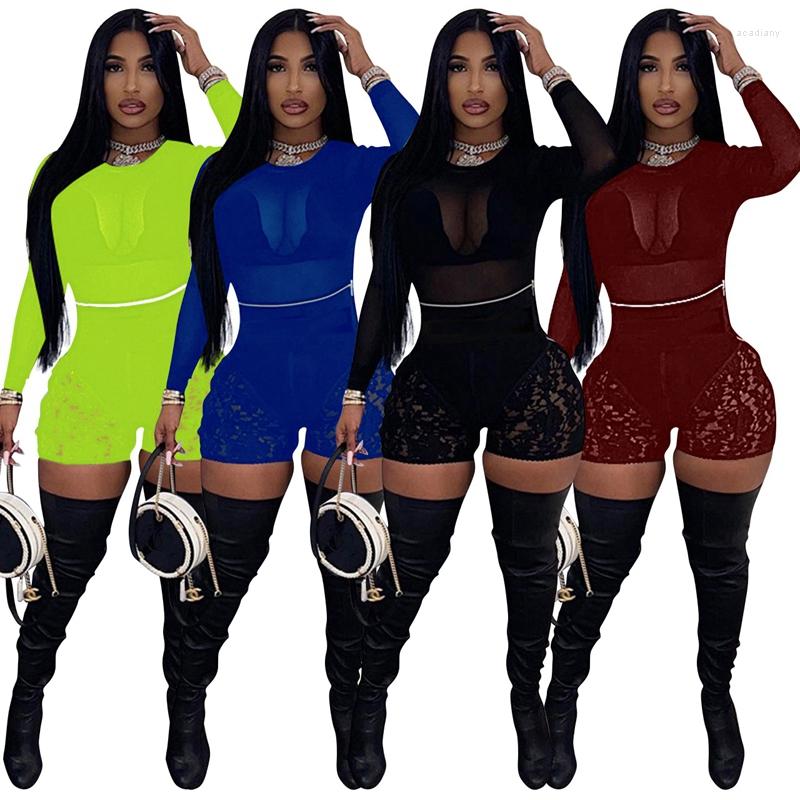 Women' Tracksuits Lace Patchwork Sexy 2 Piece Sets Mesh See Through O Neck Long Sleeve Crop Top And Short Pants Nightclub Casual Matching, Black
Women' Tracksuits Lace Patchwork Sexy 2 Piece Sets Mesh See Through O Neck Long Sleeve Crop Top And Short Pants Nightclub Casual Matching, Black