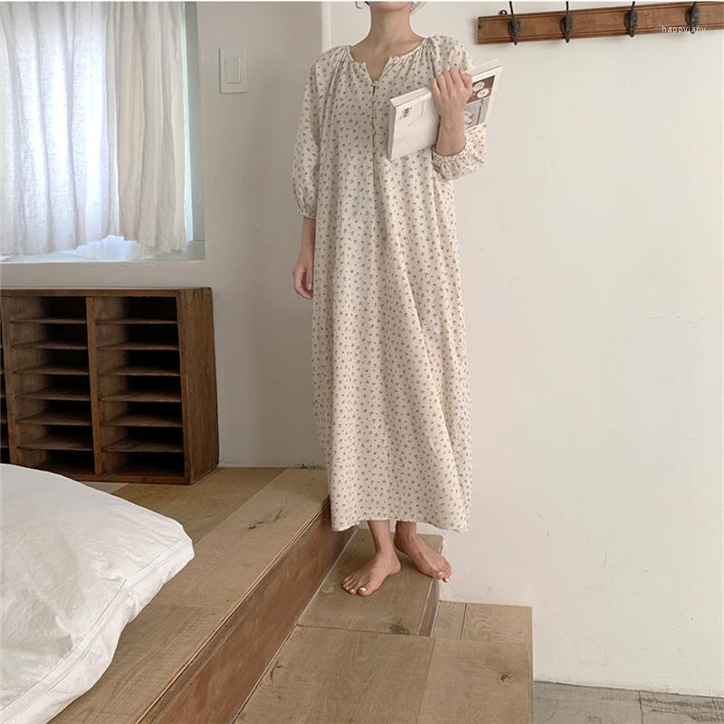 Women's Sleepwear Cute Floral Print Cardigan Dress Homewear Women Nightgown Lantern Sleeve Night Dresses Ladies Spring Sleepdress 2022 L988, Picture color
Women's Sleepwear Cute Floral Print Cardigan Dress Homewear Women Nightgown Lantern Sleeve Night Dresses Ladies Spring Sleepdress 2022 L988, Picture color