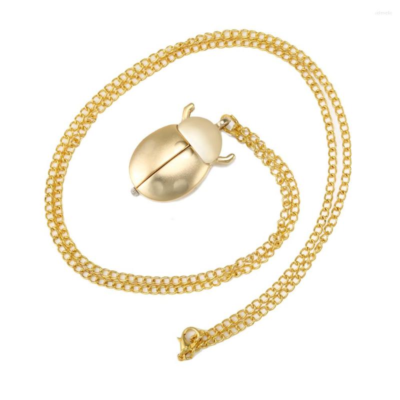 Pocket Watches Retro Gold Cute Beetle Quartz Watch Mechanical Pendant Necklace Chain Clock Gifts HELH889, As shown
Pocket Watches Retro Gold Cute Beetle Quartz Watch Mechanical Pendant Necklace Chain Clock Gifts HELH889, As shown