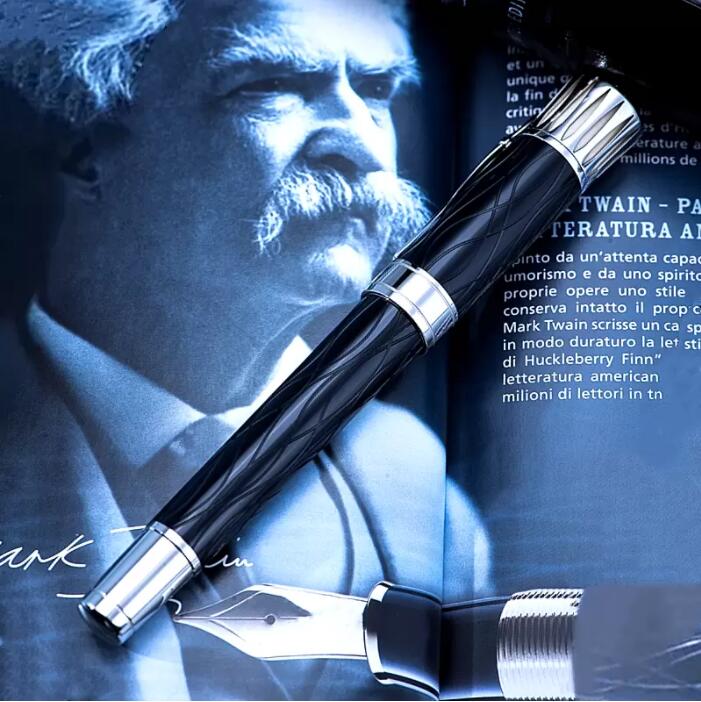 Mark Twain black / Blue ballpoint pen School office stationery classic Great Writer Edition luxurs roller ball pens no Box, As shown
Mark Twain black / Blue ballpoint pen School office stationery classic Great Writer Edition luxurs roller ball pens no Box, As shown