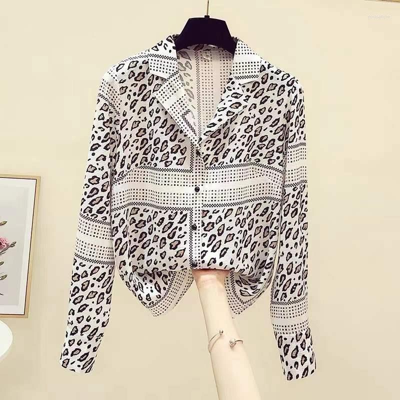 Women' Blouses Retro Leopard Print Shirt Women 2022 Spring Chiffon Loose V Neck Fashion Top, Black
Women' Blouses Retro Leopard Print Shirt Women 2022 Spring Chiffon Loose V Neck Fashion Top, Black
