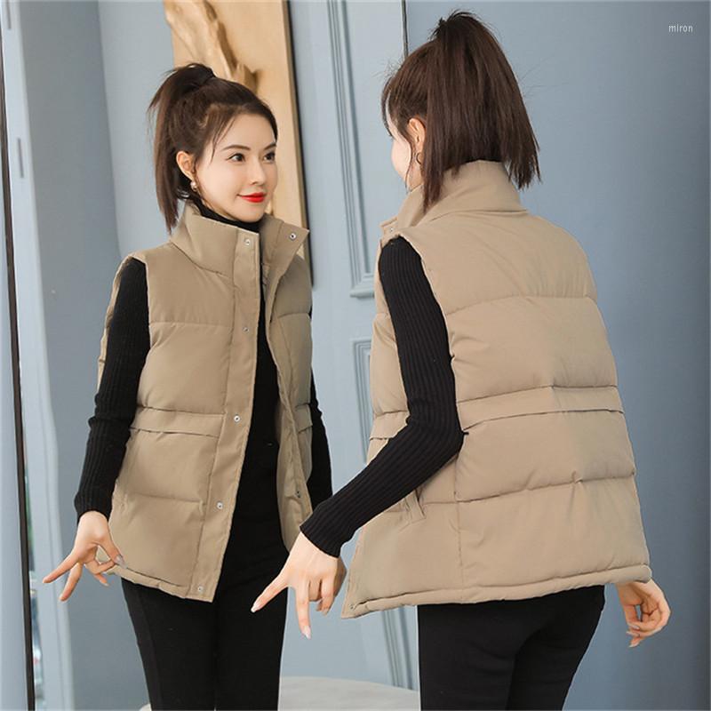 Women's Vests 2022 Women Cotton Vest Spring Autumn Short Sleeveless Down Waistcoat Jacket Keep Warm Winter Coat Parkas Female W904, White
Women's Vests 2022 Women Cotton Vest Spring Autumn Short Sleeveless Down Waistcoat Jacket Keep Warm Winter Coat Parkas Female W904, White