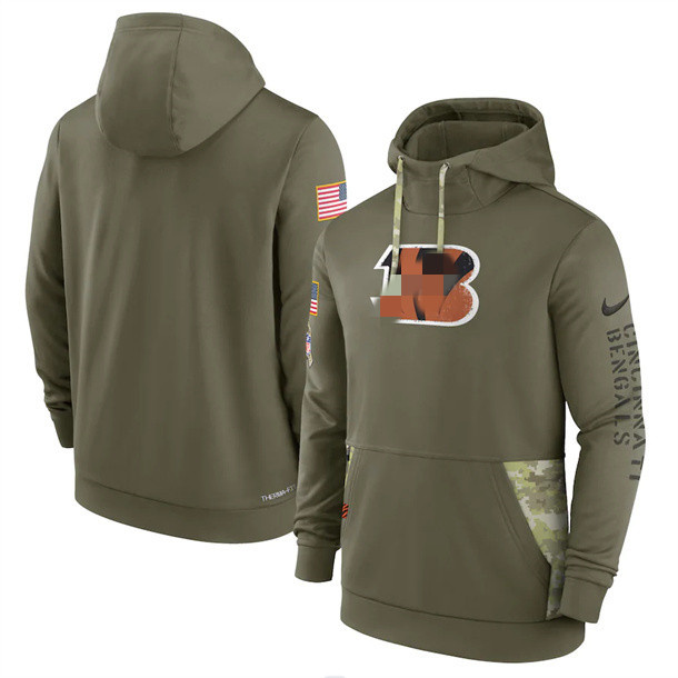 Custom Men women youth Cincinnati''Bengals''Olive 2022 Salute to Service Therma Performance Pullover Hoodie
Custom Men women youth Cincinnati''Bengals''Olive 2022 Salute to Service Therma Performance Pullover Hoodie