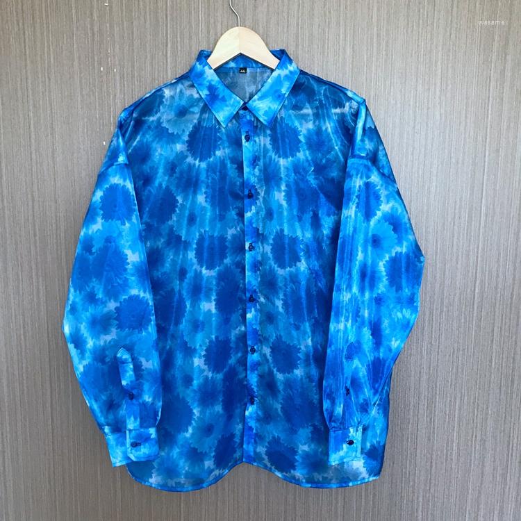 Men's Casual Shirts ST05215 Fashion Men's 2022 Runway Luxury European Design Party Style Clothing, Picture shown