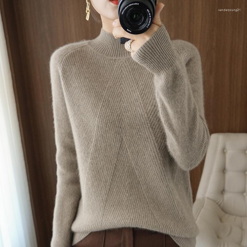 Women's Sweaters Lafarvie Cashmere Wool Sweater Women Tops Pink Half High Collar Long Sleeve Fashion Slim Female Pullover Knitted Pull
Women's Sweaters Lafarvie Cashmere Wool Sweater Women Tops Pink Half High Collar Long Sleeve Fashion Slim Female Pullover Knitted Pull