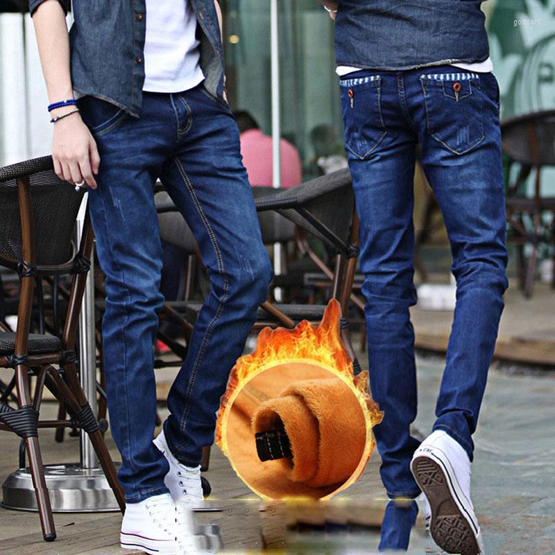 Men's Pants Autumn Winter 2022 Fashion Plus Velvet Men's Jeans Skinny Elastic Teenagers Casual Warm Pencil Trousers, Blue
Men's Pants Autumn Winter 2022 Fashion Plus Velvet Men's Jeans Skinny Elastic Teenagers Casual Warm Pencil Trousers, Blue