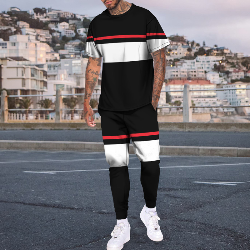 Men's Tracksuits 3D printed Casual Trend Oversized Clothes Summer Sportwear Suit Short Sleeve T Shirt Long Pants 2 Piece Sets Tracksuit 220930