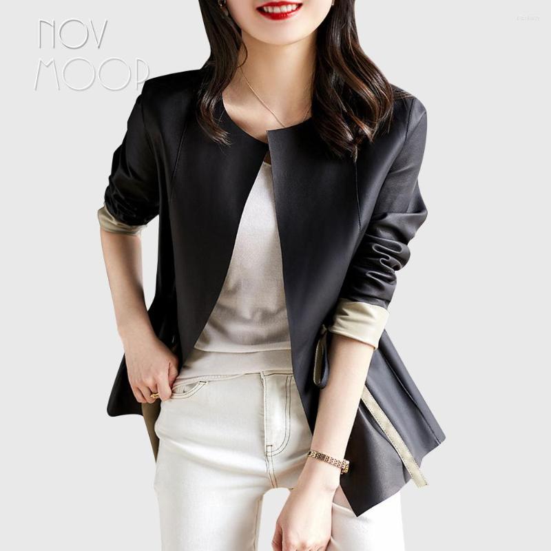 Women' Leather Novmoop Super Light-weighted Softest Touch Drawstring Waist Genuine Sheepskin Women Coat Abrigo De Piel Oveja LT3208, Black
Women' Leather Novmoop Super Light-weighted Softest Touch Drawstring Waist Genuine Sheepskin Women Coat Abrigo De Piel Oveja LT3208, Black