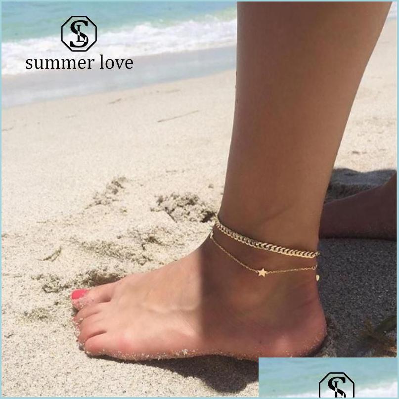 Anklets High Quality Fashion Pentagram Double-Layered Anklet Bracelet Designer Jewelry Women Drop Delivery 2021 Mjfash Bdehome Otryx
Anklets High Quality Fashion Pentagram Double-Layered Anklet Bracelet Designer Jewelry Women Drop Delivery 2021 Mjfash Bdehome Otryx