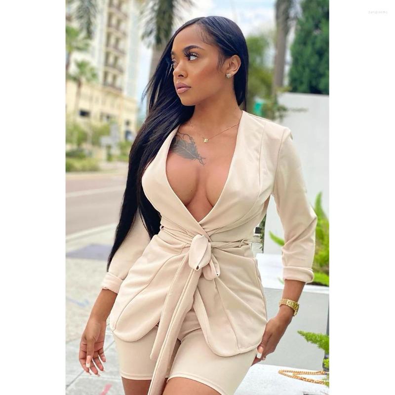 Women' Tracksuits RMSFE 2022 Ladies Long Sleeved Cardigan Nightclub Fashion Sexy Solid Color Bandage Suit Shorts Two-Piece Set, Blue
Women' Tracksuits RMSFE 2022 Ladies Long Sleeved Cardigan Nightclub Fashion Sexy Solid Color Bandage Suit Shorts Two-Piece Set, Blue