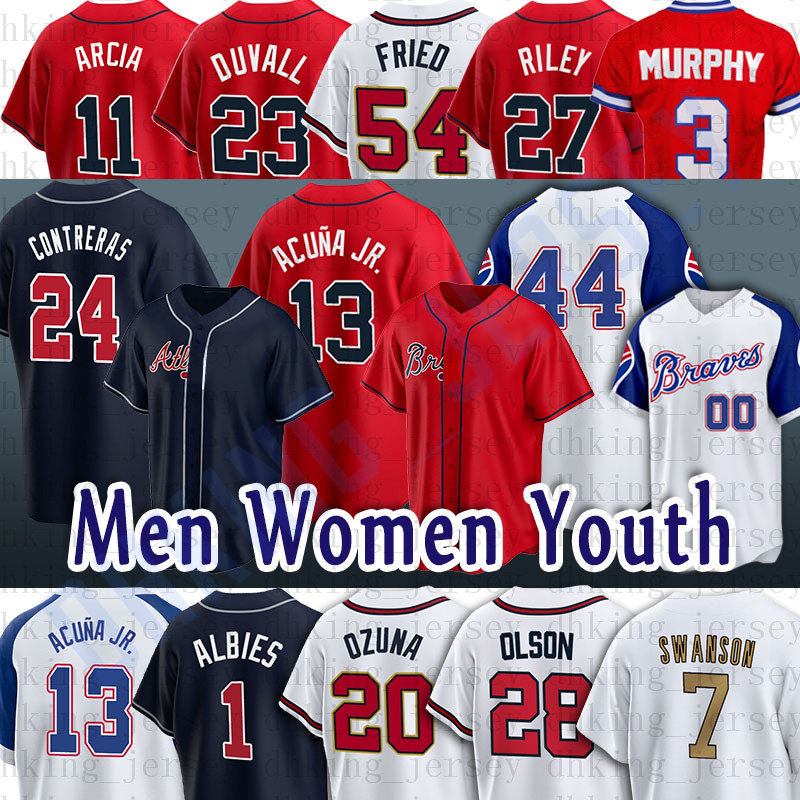 Atlanta 13 Ronald Acuna Jr. Braves Baseball Jerseys 27 Austin Riley William Contreras Dansby Swanson Matt Olson Eddie Rosario Max Fried Adam Duvall Marcell Ozuna z2, Men(yong shi)
Atlanta 13 Ronald Acuna Jr. Braves Baseball Jerseys 27 Austin Riley William Contreras Dansby Swanson Matt Olson Eddie Rosario Max Fried Adam Duvall Marcell Ozuna z2, Men(yong shi)
