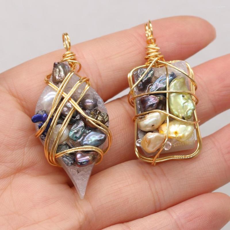 Charms Charm Freshwater Pearl Pendant Copper Wire Winding Quartz Pearls Pendants For Women DIY Necklace Earring Bracelet Jewelry Making
Charms Charm Freshwater Pearl Pendant Copper Wire Winding Quartz Pearls Pendants For Women DIY Necklace Earring Bracelet Jewelry Making