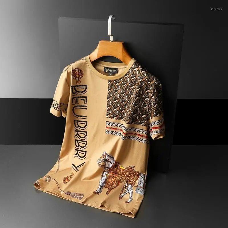 Men's T Shirts Fashion Printed Short-sleeved T-shirt Trendy Brand Tops Summer Clothes Trend Printing Self-cultivation, Khaki
Men's T Shirts Fashion Printed Short-sleeved T-shirt Trendy Brand Tops Summer Clothes Trend Printing Self-cultivation, Khaki