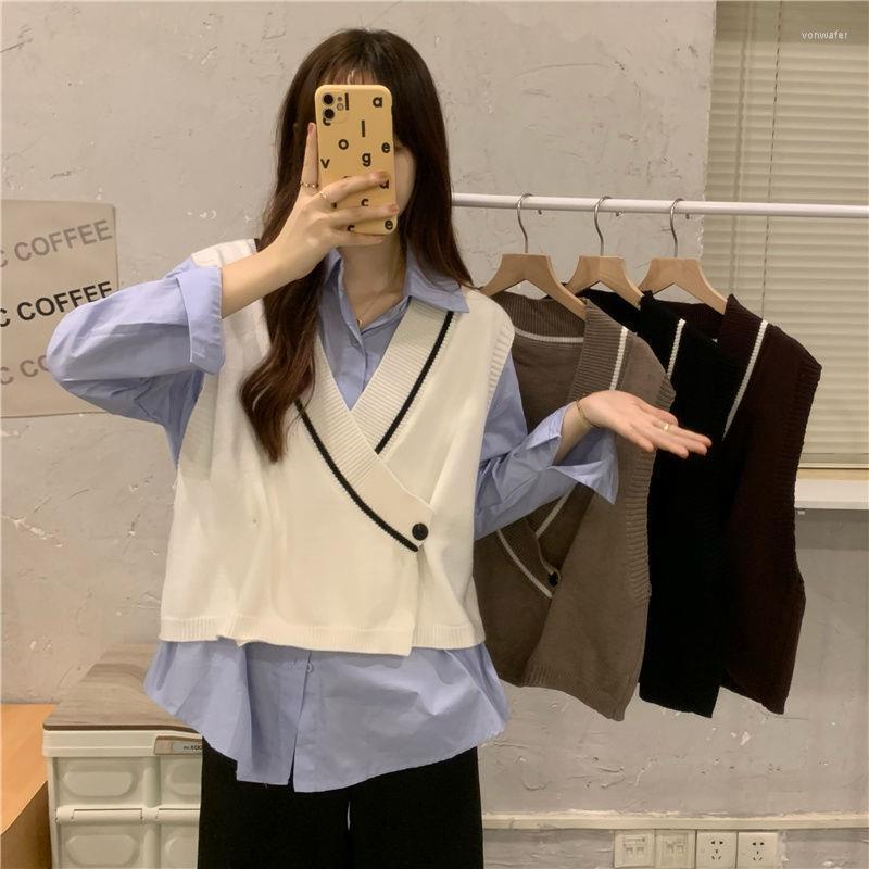 Women's Vests Spring Autumn V-neck Short Knitted Cardigan Vest Women Outerwear 2022 Japanese Sweater Tops Coats Y2k Vestidos Mujer, Beige
Women's Vests Spring Autumn V-neck Short Knitted Cardigan Vest Women Outerwear 2022 Japanese Sweater Tops Coats Y2k Vestidos Mujer, Beige