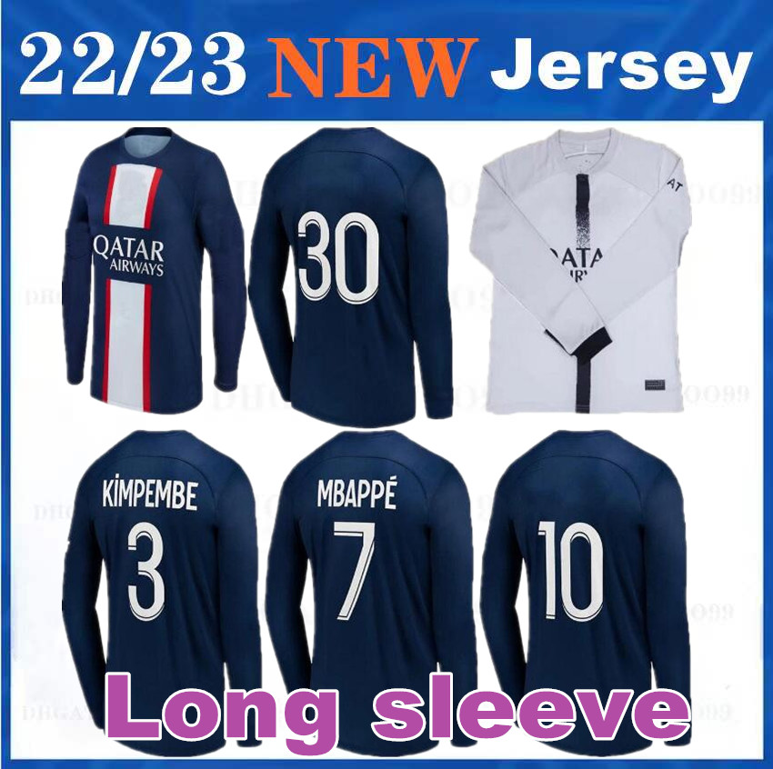 Long sleeve 22 23 HAKIMI soccer jerseys home away pSGs SERGIO RAMO 2022 MBAPPE shirt Maillots VERRATTI AWAY maillot de foot
Long sleeve 22 23 HAKIMI soccer jerseys home away pSGs SERGIO RAMO 2022 MBAPPE shirt Maillots VERRATTI AWAY maillot de foot