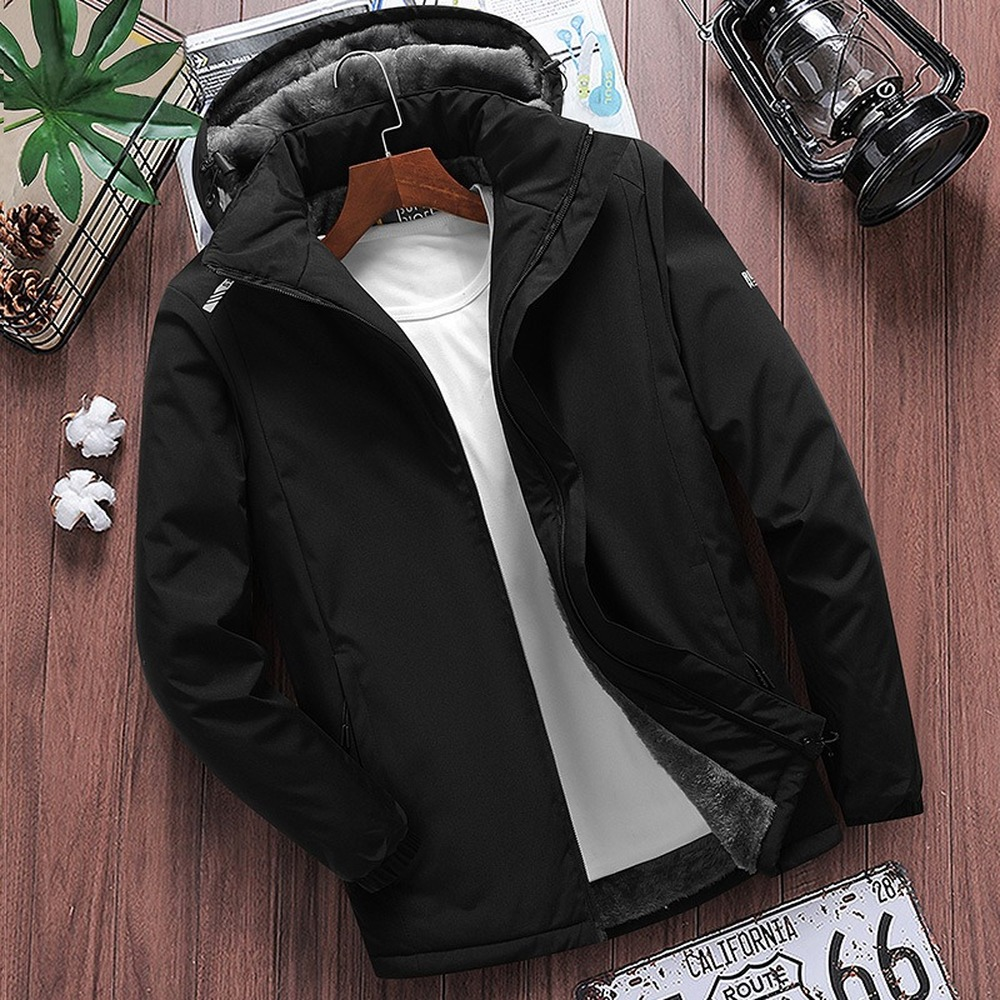 Autumn Winter Windbreaker Jacket Men With Hood Fur Lined Thicken Warm Slim Fit Outdoor Jacket Men Fashion Clothing Hiking Coats, Black
Autumn Winter Windbreaker Jacket Men With Hood Fur Lined Thicken Warm Slim Fit Outdoor Jacket Men Fashion Clothing Hiking Coats, Black