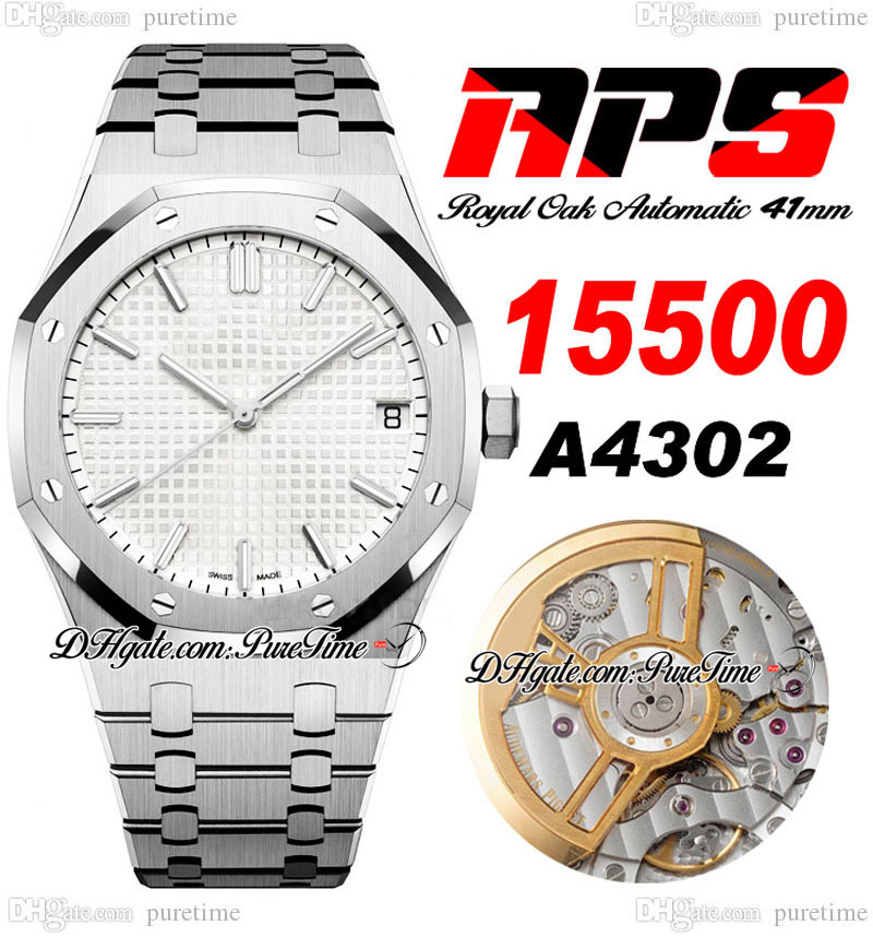 APSF 41mm A4302 Automatic Mens Watch 1550 Ultra Thin Silver Grande Tapisserie Dial Stainless Steel bracelet Super Edition Puretime D4, Gray
APSF 41mm A4302 Automatic Mens Watch 1550 Ultra Thin Silver Grande Tapisserie Dial Stainless Steel bracelet Super Edition Puretime D4, Gray