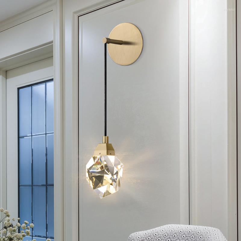 Wall Lamps Modern Minimalist Crystal Lamp Living Room Bedroom Bedsize Diamond Design Copper Light Sconces
Wall Lamps Modern Minimalist Crystal Lamp Living Room Bedroom Bedsize Diamond Design Copper Light Sconces