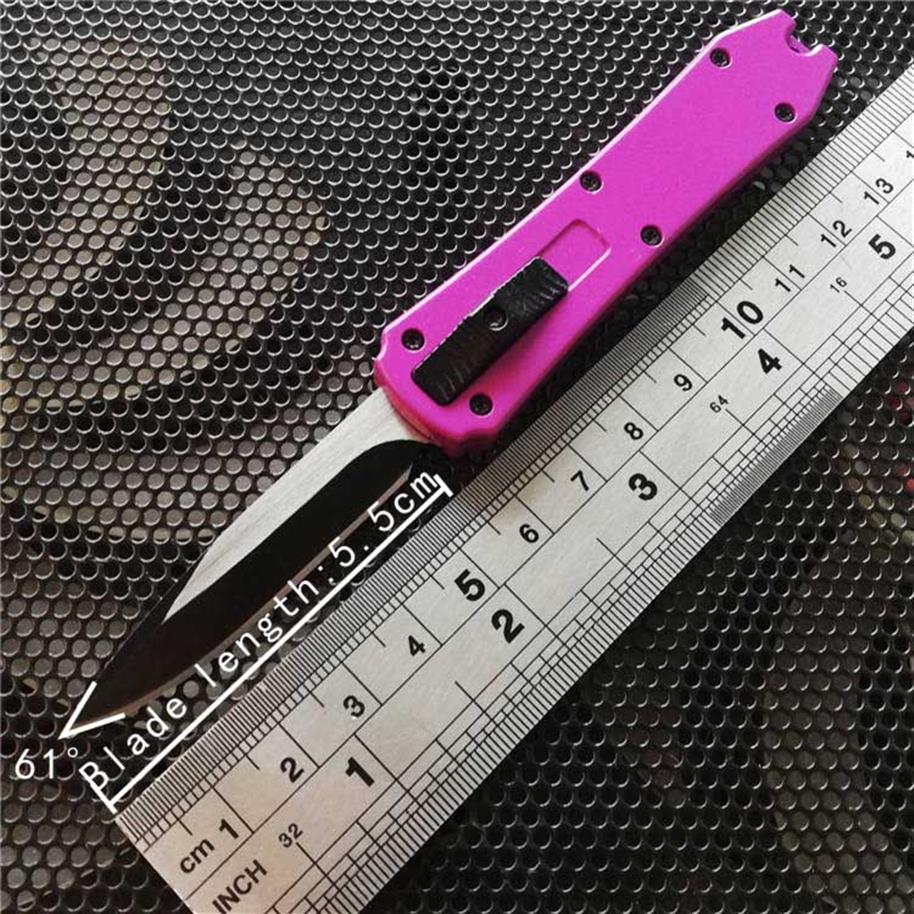 the one mini Key automatic knives keychain buckle knife aluminum double action satin 440 single blade Folding knife xmas gift knif2187
the one mini Key automatic knives keychain buckle knife aluminum double action satin 440 single blade Folding knife xmas gift knif2187