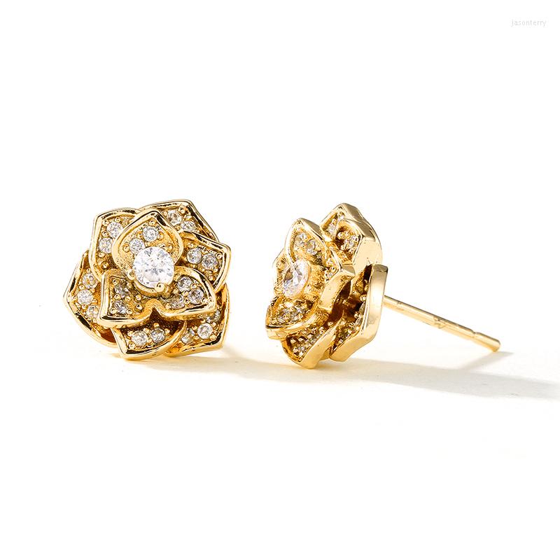 Stud Earrings MASA Rose Flower Shape Zirconia For Elegant Woman Wedding Engagement Party Female Jewelry Gift
Stud Earrings MASA Rose Flower Shape Zirconia For Elegant Woman Wedding Engagement Party Female Jewelry Gift