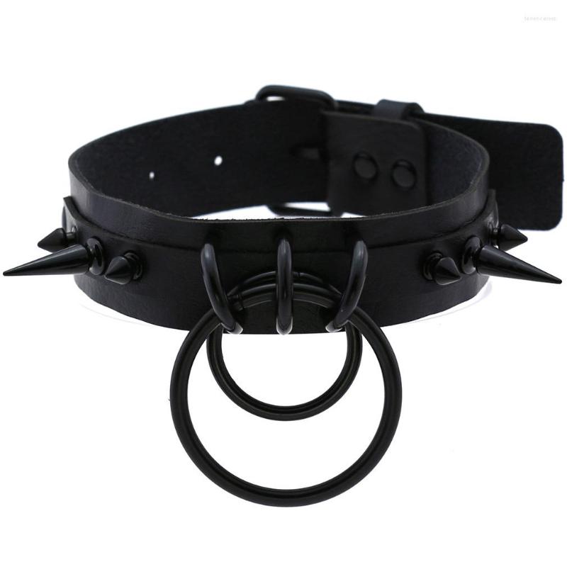 Choker Emo Black Spikes Punk Collar Double Ring Pendant Rivets Studded Necklace Goth Jewelry Metal Gothic Accessories
Choker Emo Black Spikes Punk Collar Double Ring Pendant Rivets Studded Necklace Goth Jewelry Metal Gothic Accessories