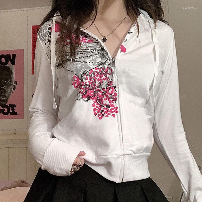 Women' Hoodies Harajuku Heart Plant Print Zipper Up Spring Autumn Girls Long Sleeve Casual Cardigan Y2k Fairycore Grunge Sweatshirt, White
Women' Hoodies Harajuku Heart Plant Print Zipper Up Spring Autumn Girls Long Sleeve Casual Cardigan Y2k Fairycore Grunge Sweatshirt, White