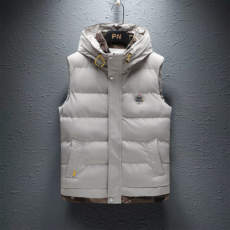 Men's Vests Winter Cotton Clip Men's Vest Korean Fashion Handsome Hooded Vest Shoulder Men's Casual Outerwear Vest Teenagers Jacket 220930
Men's Vests Winter Cotton Clip Men's Vest Korean Fashion Handsome Hooded Vest Shoulder Men's Casual Outerwear Vest Teenagers Jacket 220930