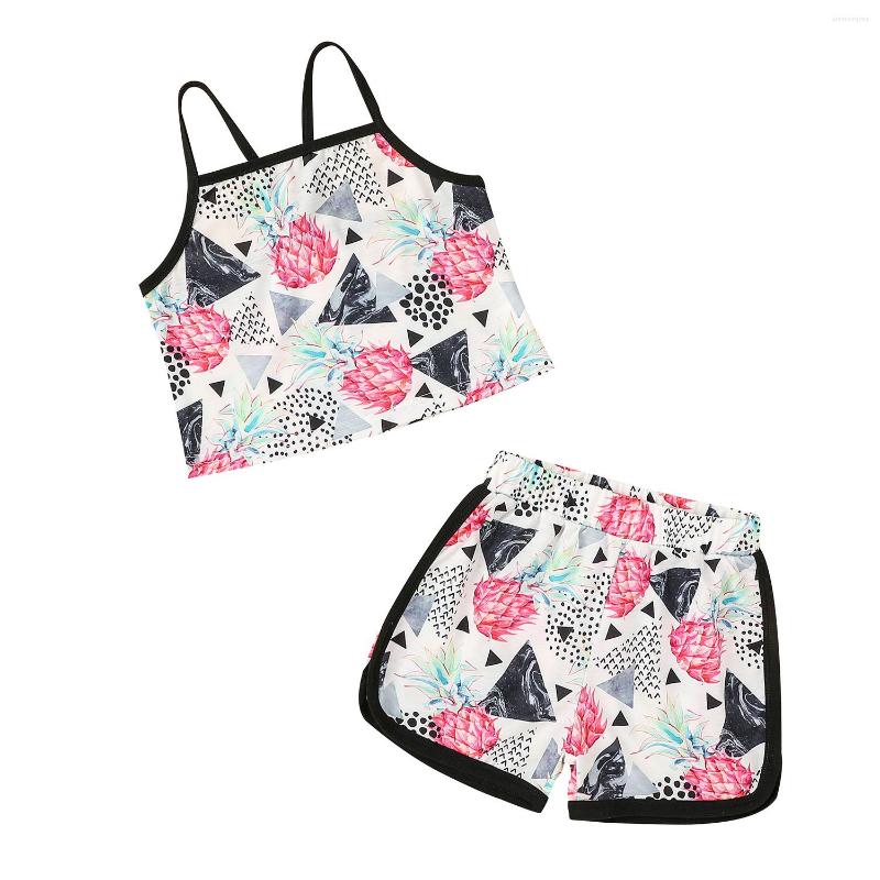 Clothing Sets Children Pineapple Print Clothes Set Girls Sleeveless Square Collar Cropped Tops Side Split Short Pants 1-5T, Picture shown
Clothing Sets Children Pineapple Print Clothes Set Girls Sleeveless Square Collar Cropped Tops Side Split Short Pants 1-5T, Picture shown