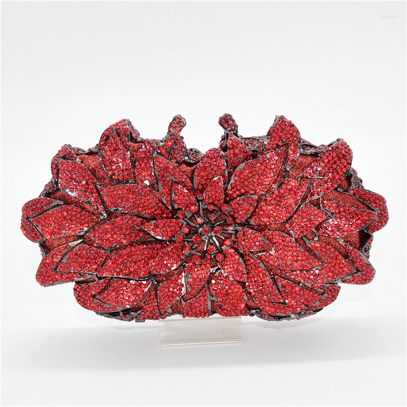Evening Bags Red Metal Hollow Crystal Flower Ladies Clutch Luxury Handbag Bag Designer Elegant, As pictures 2
Evening Bags Red Metal Hollow Crystal Flower Ladies Clutch Luxury Handbag Bag Designer Elegant, As pictures 2