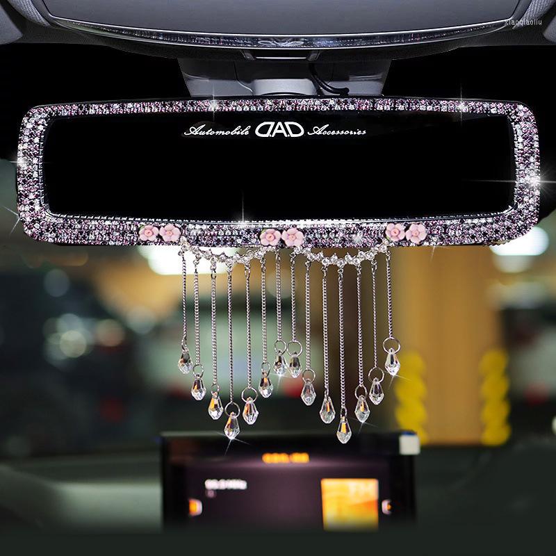 Interior Decorations Crystal Tassels Car Mirror Decoration Creative Fashion Flower Diamond Rhinestone Rear Ornament Bling Accessories
Interior Decorations Crystal Tassels Car Mirror Decoration Creative Fashion Flower Diamond Rhinestone Rear Ornament Bling Accessories