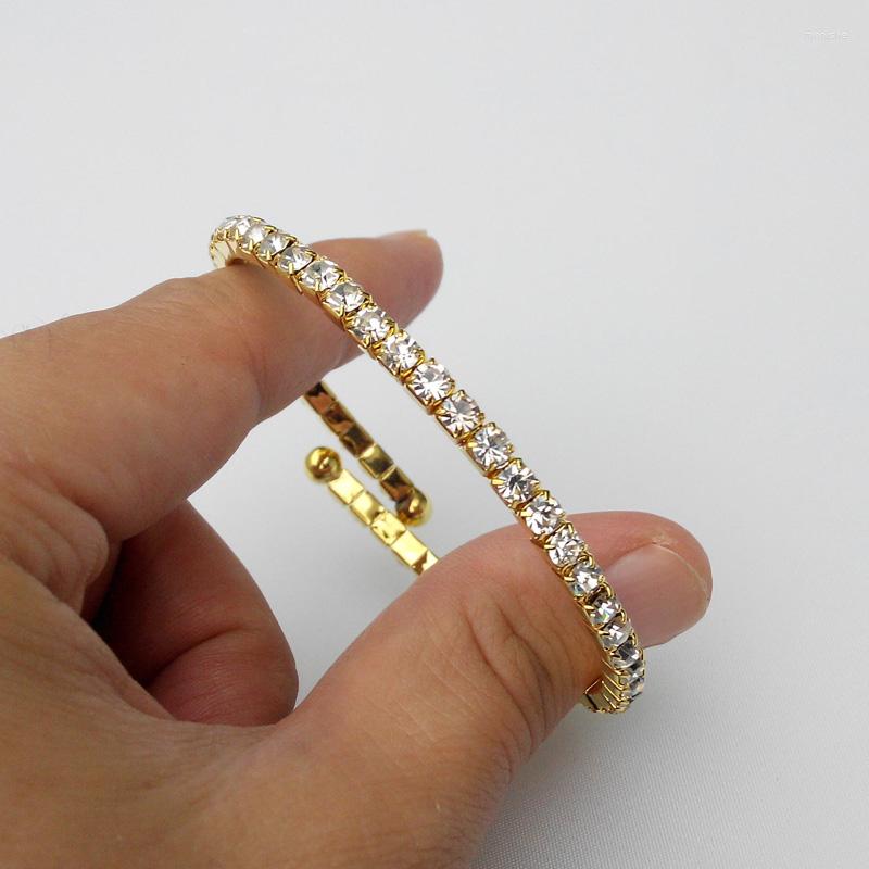 Bangle 1 Row Crystal Stretch Bracelets Silver Plated And Gold Color Round Rhinestone Bangles For Women
Bangle 1 Row Crystal Stretch Bracelets Silver Plated And Gold Color Round Rhinestone Bangles For Women