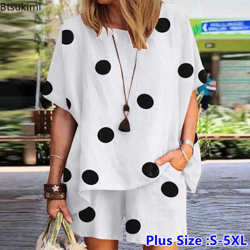 Women' Tracksuits Women Summer Matching Sets Plus Size 5XL O-Neck Half Sleeve Polka Dots Printed Blouse Casual Holiday Elastic Pant, Black
Women' Tracksuits Women Summer Matching Sets Plus Size 5XL O-Neck Half Sleeve Polka Dots Printed Blouse Casual Holiday Elastic Pant, Black