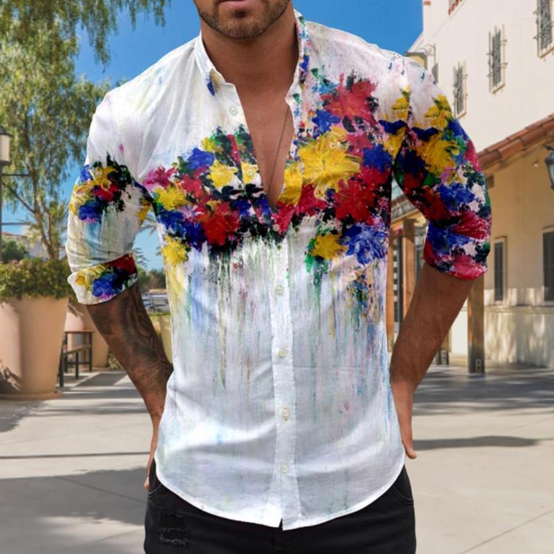 Men's Casual Shirts Wing Print Contrast Color Men Shirt Colorful Graffiti Cardigan Tops Anti-pilling Long Sleeves Autumn For Dating, Blue
Men's Casual Shirts Wing Print Contrast Color Men Shirt Colorful Graffiti Cardigan Tops Anti-pilling Long Sleeves Autumn For Dating, Blue