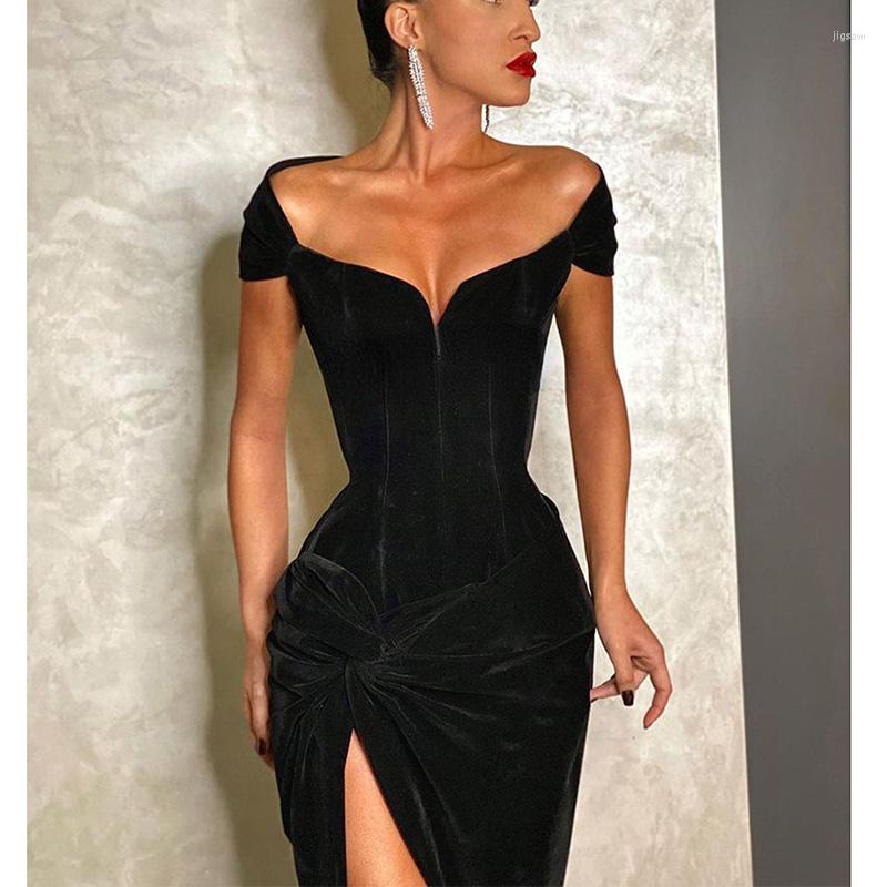 Party Dresses 2022 Sexy Black Cocktail Dress Off Shoulder Sweethear Formal Prom Velvet Side High Slit Vestido De Gala, Beige
Party Dresses 2022 Sexy Black Cocktail Dress Off Shoulder Sweethear Formal Prom Velvet Side High Slit Vestido De Gala, Beige
