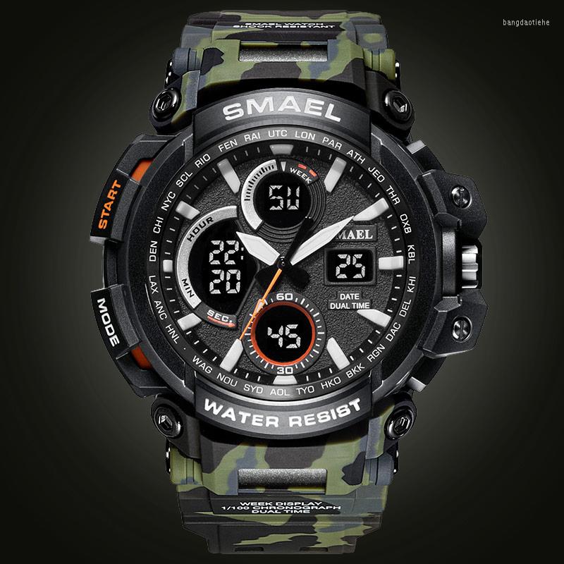 Wristwatches SMAEL Top Brand Men Analog Quartz Watch Sports Watches Mens Military Clock Waterproof LED Digital WristWatch Masculino, Pwat016khaki
Wristwatches SMAEL Top Brand Men Analog Quartz Watch Sports Watches Mens Military Clock Waterproof LED Digital WristWatch Masculino, Pwat016khaki