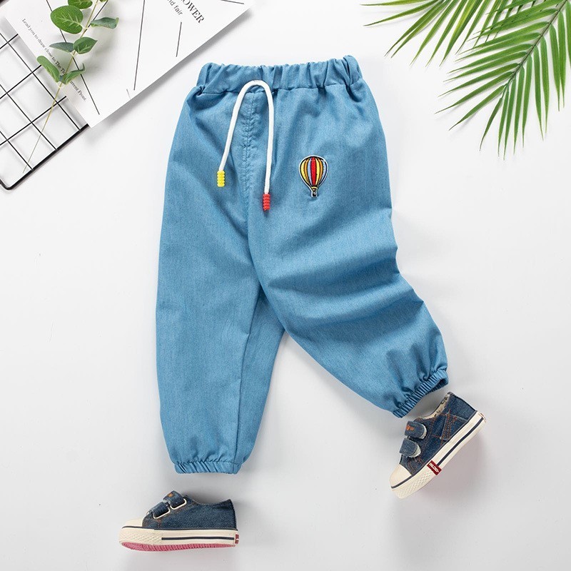 Trousers Spring Summer Kids Cartoon Trousers Pant born Girls Waist Jeans Baby Boys Casual Pants Baby Jean Infant Clothing 221006