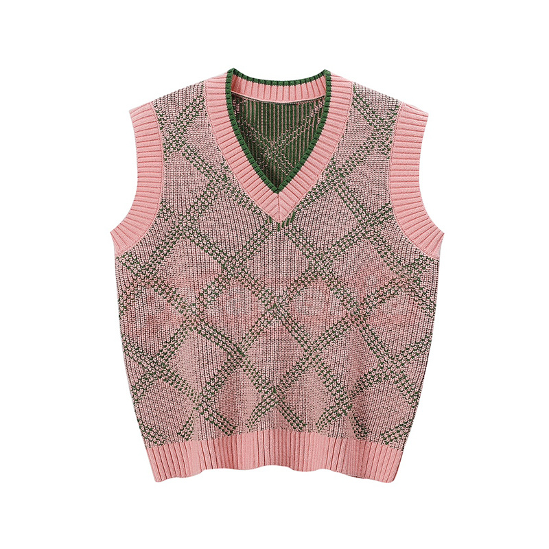 Designer Womens Knit Tanks Ladies V Neck Pullover Tops High Street Female Casual Elastic Jacquard Sleeveless Knitted Vest Asian Size S-L, Pink
Designer Womens Knit Tanks Ladies V Neck Pullover Tops High Street Female Casual Elastic Jacquard Sleeveless Knitted Vest Asian Size S-L, Pink