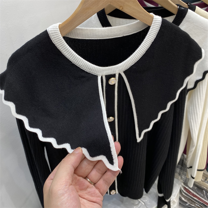 Fashion Designer Womens Blouses & Shirts Autumn and Winter New Korean Women's Knitwear with a bottomed lapel top underneath, White
Fashion Designer Womens Blouses & Shirts Autumn and Winter New Korean Women's Knitwear with a bottomed lapel top underneath, White