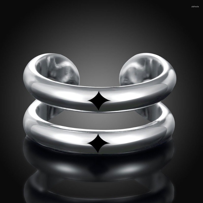 Wedding Rings HXH QRX 925 Sterling Silver Thumb Finger Ring Opening Double Lines With Vintage Fashion Engagement For Women Men
Wedding Rings HXH QRX 925 Sterling Silver Thumb Finger Ring Opening Double Lines With Vintage Fashion Engagement For Women Men