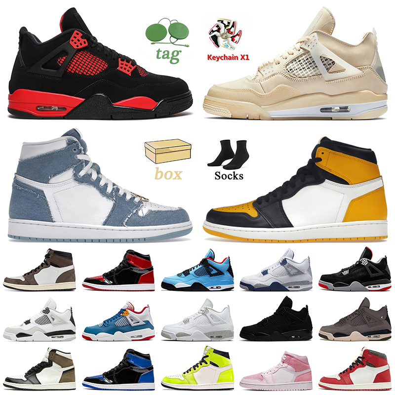 Wholesale Jumpman 1 4 Basketball Shoes Red Thunder Sail 4s Denim 1s High OG Taxi Lost Found Midnight Navy Patent Bred Dark Mocha Military Women Mens Trainers Sneakers, C44 midnight navy 40-47
Wholesale Jumpman 1 4 Basketball Shoes Red Thunder Sail 4s Denim 1s High OG Taxi Lost Found Midnight Navy Patent Bred Dark Mocha Military Women Mens Trainers Sneakers, C44 midnight navy 40-47