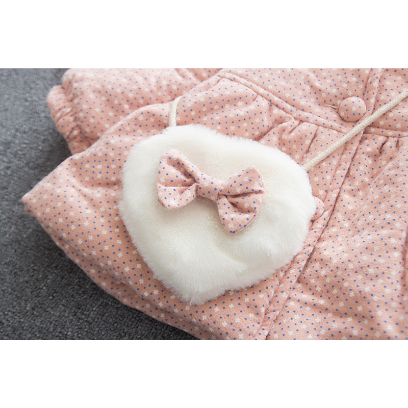 Down Coat Winter Girl Jackets Plus Velvet Thick Jacket For Girls Coats Cute Printing Hooded Kid Outwear 1 2 3 4 5 Years Children Snow Wear 221006